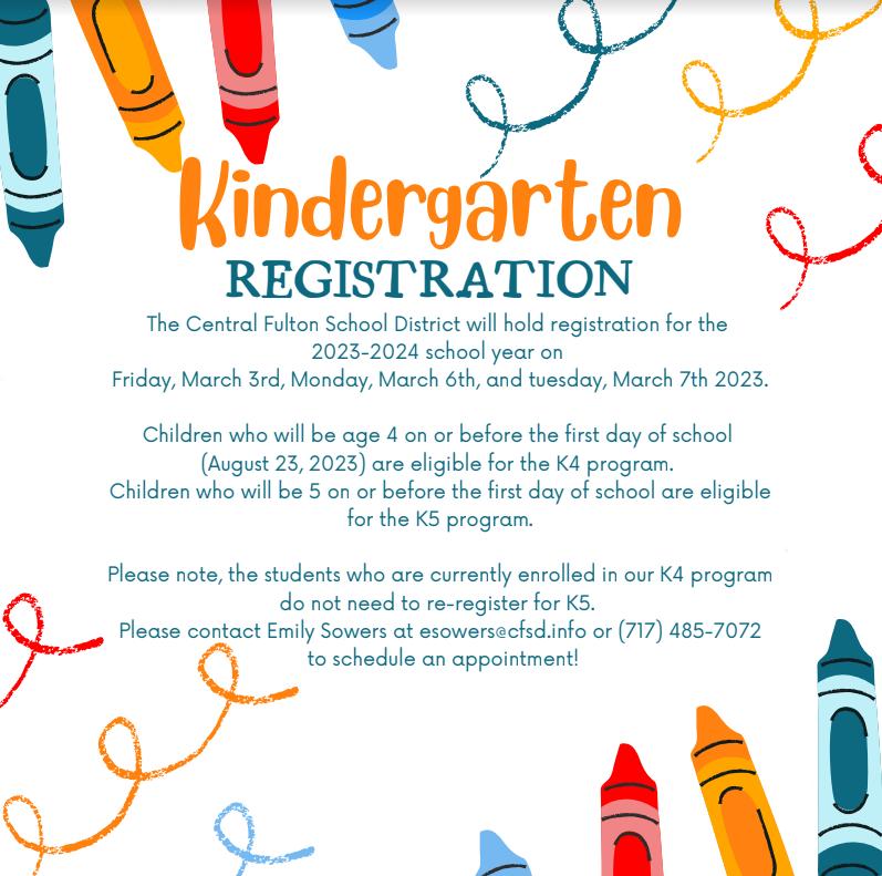 Kindergarten REGISTRATION for the 2023 - 2024 School Year ...